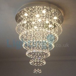 Lampadario moderno contemporaneo a sospensione a filo con luce a goccia di cristallo