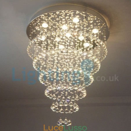 Lampadario moderno contemporaneo a sospensione a filo con luce a goccia di cristallo Lampadario moderno contemporaneo a sospensione a filo con luce a goccia di cristallo