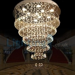 Lampadario moderno contemporaneo a sospensione a filo con luce a goccia di cristallo