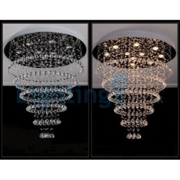 Lampadario moderno contemporaneo a sospensione a filo con luce a goccia di cristallo