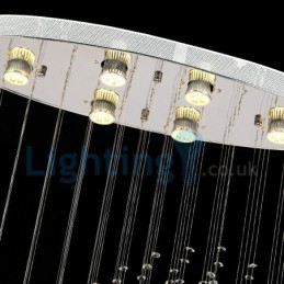 Lampadario moderno contemporaneo a sospensione a filo con luce a goccia di cristallo