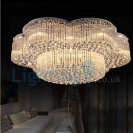 Lampadario moderno contemporaneo a sospensione a filo con luce a goccia di cristallo
