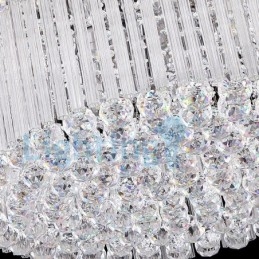 Lampadario moderno contemporaneo a sospensione a filo con luce a goccia di cristallo
