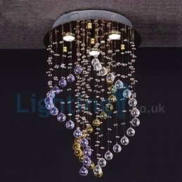 Lampadario moderno contemporaneo a sospensione a filo con luce a goccia di cristallo