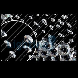 Lampadario moderno contemporaneo a sospensione a filo con luce a goccia di cristallo