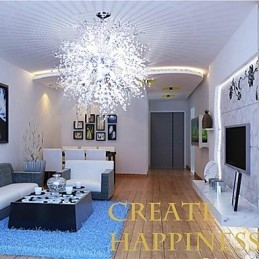 Lampadario a sospensione con globo di cristallo imitato