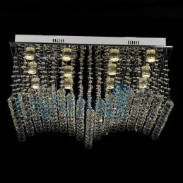 Lampadario moderno contemporaneo a sospensione a filo con luce a goccia di cristallo