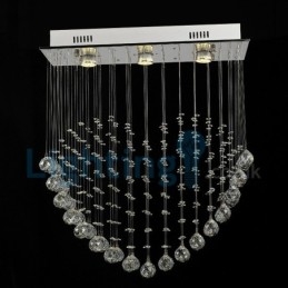 Lampadario moderno contemporaneo a sospensione a filo con luce a goccia di cristallo