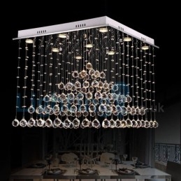Lampadario moderno contemporaneo a sospensione a filo con luce a goccia di cristallo