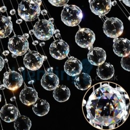 Lampadario moderno contemporaneo a sospensione a filo con luce a goccia di cristallo