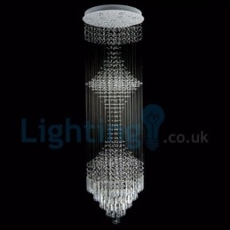Lampadario moderno contemporaneo a sospensione a filo con luce a goccia di cristallo