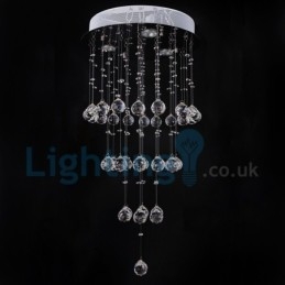 Lampadario moderno contemporaneo a sospensione a filo con luce a goccia di cristallo