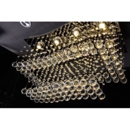 Lampadario moderno contemporaneo a sospensione a filo con luce a goccia di cristallo