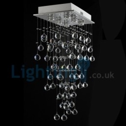 Lampadario moderno contemporaneo a sospensione a filo con luce a goccia di cristallo