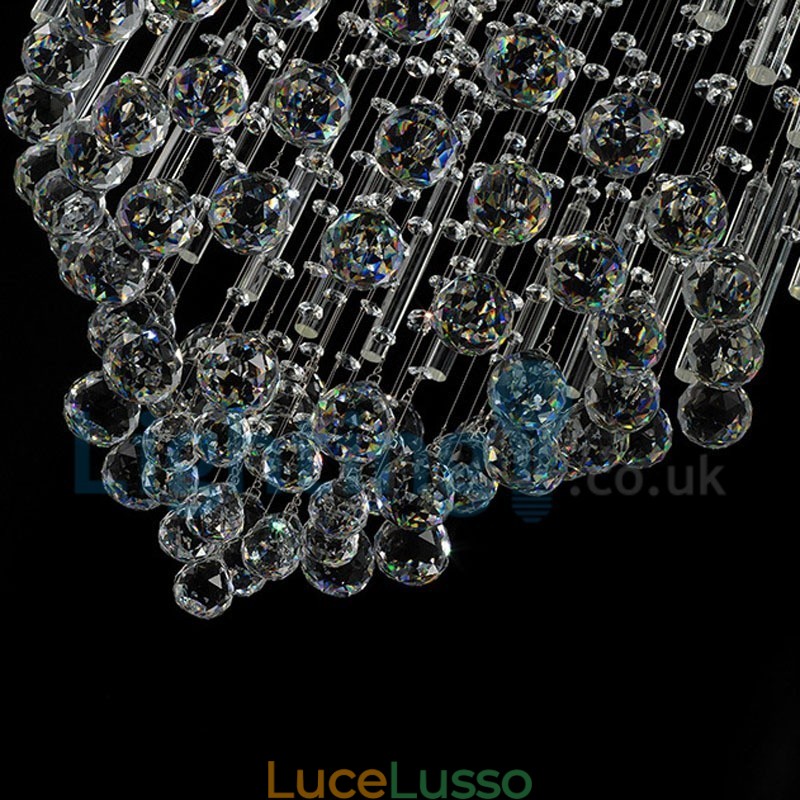 Lampadario moderno contemporaneo a sospensione a filo con luce a goccia di cristallo