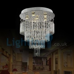 Lampadario moderno contemporaneo a sospensione a filo con luce a goccia di cristallo