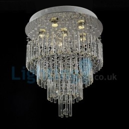 Lampadario moderno contemporaneo a sospensione a filo con luce a goccia di cristallo