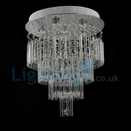 Lampadario moderno contemporaneo a sospensione a filo con luce a goccia di cristallo