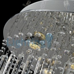 Lampadario moderno contemporaneo a sospensione a filo con luce a goccia di cristallo