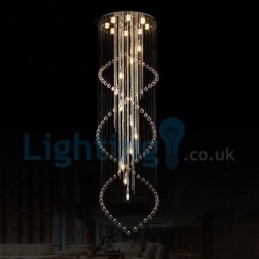 Lampadario moderno contemporaneo a sospensione a filo con luce a goccia di cristallo