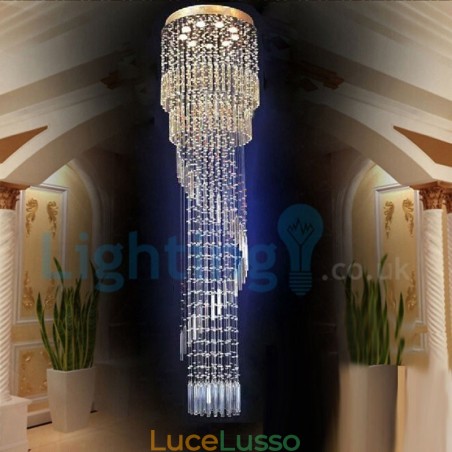 Lampadario moderno contemporaneo a sospensione a filo con luce a goccia di cristallo Lampadario moderno contemporaneo a sospensione a filo con luce a goccia di cristallo