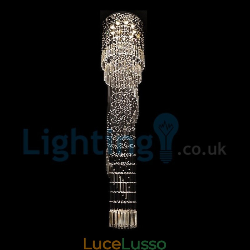 Lampadario moderno contemporaneo a sospensione a filo con luce a goccia di cristallo