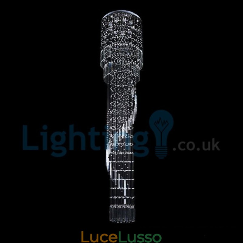 Lampadario moderno contemporaneo a sospensione a filo con luce a goccia di cristallo