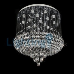Lampadario moderno contemporaneo a sospensione a filo con luce a goccia di cristallo