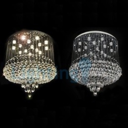 Lampadario moderno contemporaneo a sospensione a filo con luce a goccia di cristallo