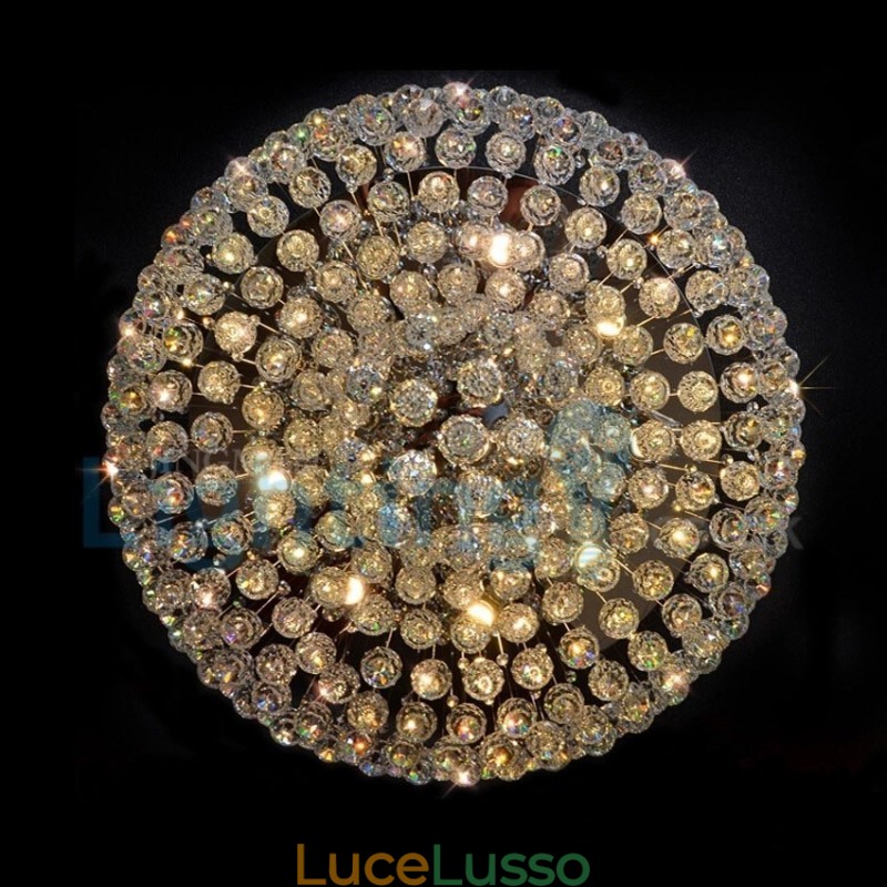 Lampadario moderno contemporaneo a sospensione a filo con luce a goccia di cristallo