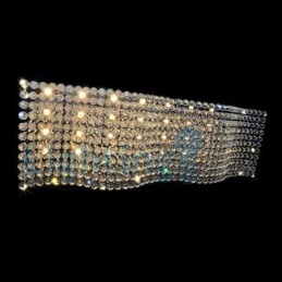 Lampadario moderno contemporaneo a sospensione a filo con luce a goccia di cristallo