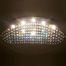 Lampadario moderno contemporaneo a sospensione a filo con luce a goccia di cristallo