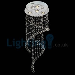 Lampadario moderno contemporaneo a sospensione a filo con luce a goccia di cristallo