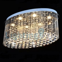 Lampadario moderno contemporaneo a sospensione a filo con luce a goccia di cristallo