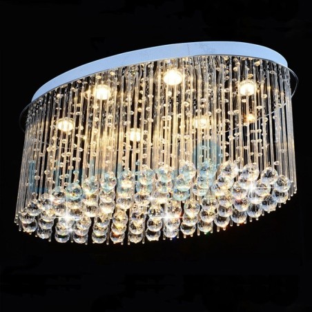 Lampadario moderno contemporaneo a sospensione a filo con luce a goccia di cristallo Lampadario moderno contemporaneo a sospensione a filo con luce a goccia di cristallo