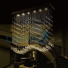 Lampadario moderno contemporaneo a sospensione a filo con luce a goccia di cristallo