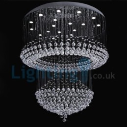 Lampadario moderno contemporaneo a sospensione a filo con luce a goccia di cristallo