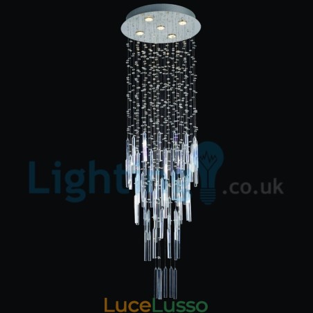 Lampadario moderno contemporaneo a sospensione a filo con luce a goccia di cristallo Lampadario moderno contemporaneo a sospensione a filo con luce a goccia di cristallo