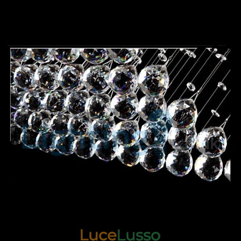 Lampadario moderno contemporaneo a sospensione a filo con luce a goccia di cristallo
