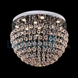 Lampadario moderno contemporaneo a sospensione a filo con luce a goccia di cristallo