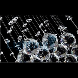 Lampadario moderno contemporaneo a sospensione a filo con luce a goccia di cristallo