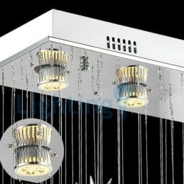 Lampadario moderno contemporaneo a sospensione a filo con luce a goccia di cristallo