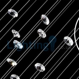 Lampadario moderno contemporaneo a sospensione a filo con luce a goccia di cristallo