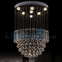 Lampadario moderno contemporaneo a sospensione a filo con luce a goccia di cristallo