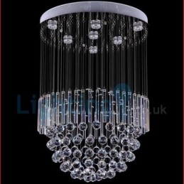 Lampadario moderno contemporaneo a sospensione a filo con luce a goccia di cristallo