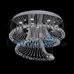 Lampadario moderno contemporaneo a sospensione a filo con luce a goccia di cristallo