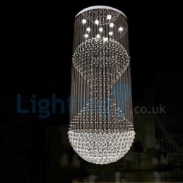 Lampadario moderno contemporaneo a sospensione a filo con luce a goccia di cristallo