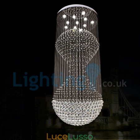 Lampadario moderno contemporaneo a sospensione a filo con luce a goccia di cristallo Lampadario moderno contemporaneo a sospensione a filo con luce a goccia di cristallo