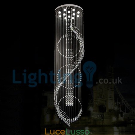 Lampadario moderno contemporaneo a sospensione a filo con luce a goccia di cristallo Lampadario moderno contemporaneo a sospensione a filo con luce a goccia di cristallo