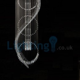 Lampadario moderno contemporaneo a sospensione a filo con luce a goccia di cristallo